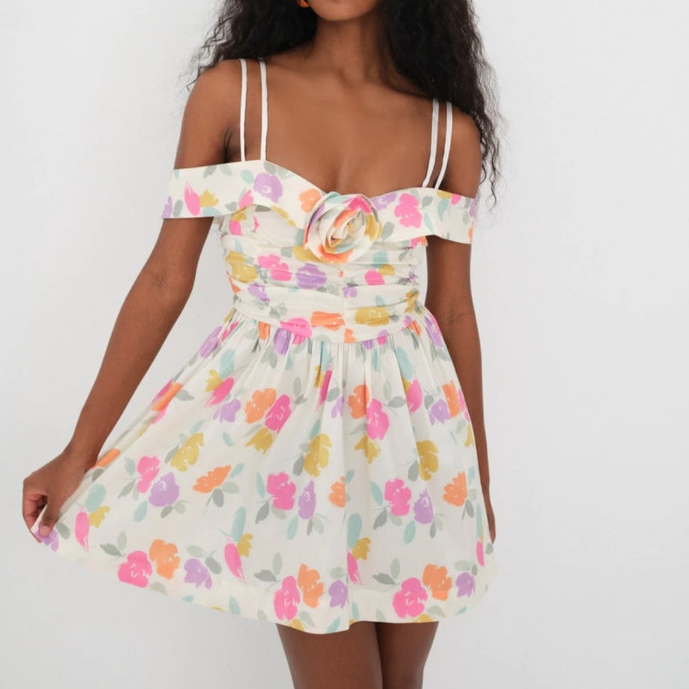 For Love & Lemons Johannes Floral Mini Dress Small NWT